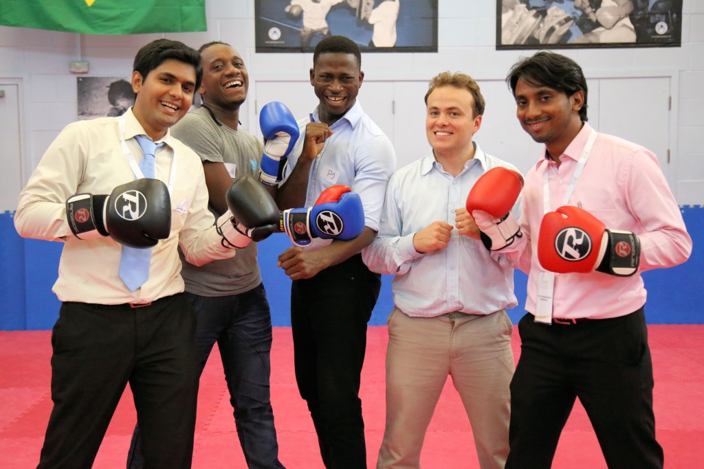 Some of The Queen's Young Leaders at Fight For Peace
